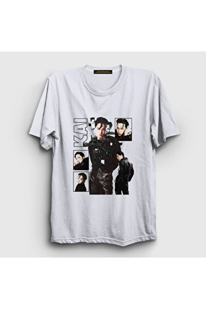 Presmono Unisex White Kai Kim Jong in Exo T-Shirt 597740Tt