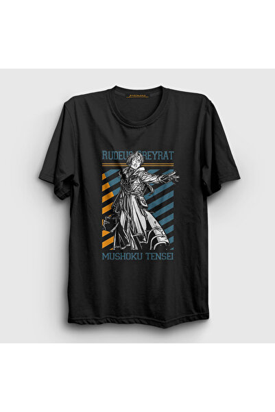 Presmono Unisex Black Rudeus Greyrat Mushoku Tensei T-Shirt 551163Tt