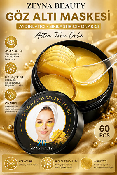 ZEYNABEAUTY Göz Altı Maskesi Aydınlatıcı Sıkılaştırıcı Ve Onarıcı Altın Tozu ...