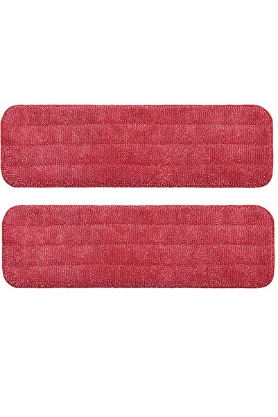 Choice1 2pcs Red 2pcs Microfiber Commercial Mop Refill Pads Fit for Wet or Dr...