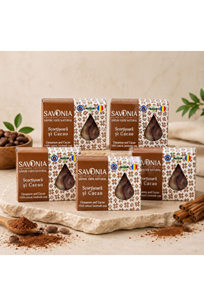 Savonia Set 5 buc - Sapun Scortisoara si Cacao,