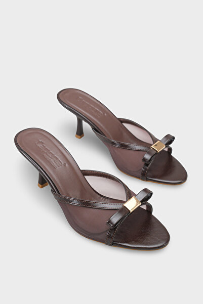 Capone Outfitters Robbi Pointed Toe Mesh Bowknot Medium Heeled Stylish Women'...