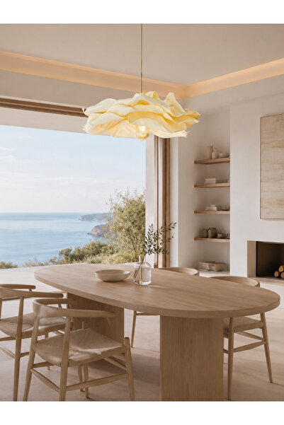 Maison Avf Krem Vehha Tasarım Eva Modern Sarkıt Avize 40cm