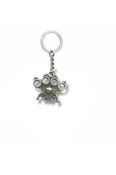 Herşey Nota Metal Keychain with Skull Figure – Unisex Icon of Hard Style