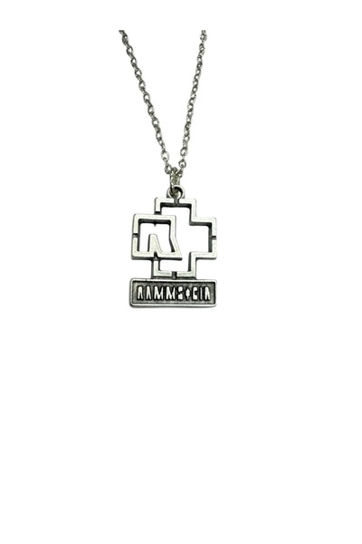 Herşey Nota Rammstein Logo Design Metal Necklace – Unisex – 60 cm