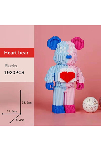 Choice5 E DIY Kids Toys Cartoon Mini Love Violent Bear Bearbrick Model with L...