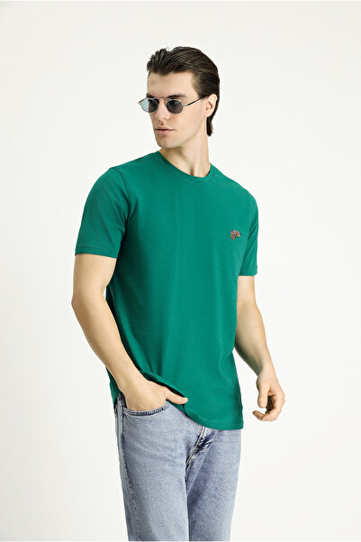 Kiğılı Crew Neck Slim Fit Slim Fit Printed Single Jersey Cotton T-Shirt
