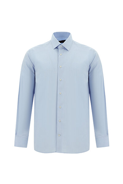 Abdullah Kiğılı Long Sleeve Classic Patterned Cotton Shirt