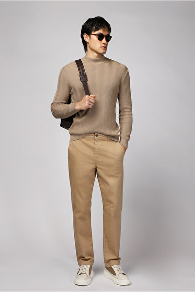 Kiğılı Pantaloni din Lycra Canvas / Chino cu croială standard