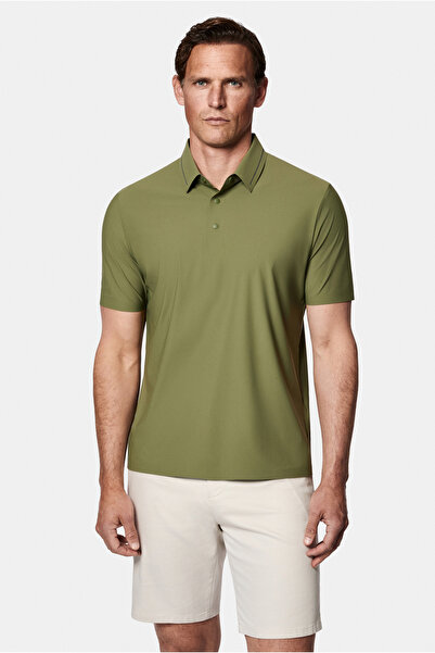 Abdullah Kiğılı Snap Fastener Polo Collar Regular Fit Flexible Non-Marking Se...