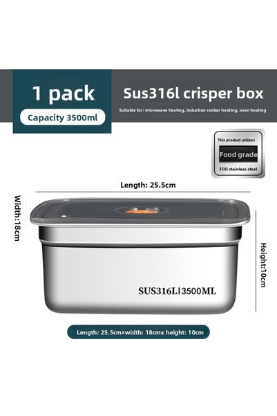 choice2 3500ml Food Grade 316 Stainless Steel Airtight Container with Lid Por...