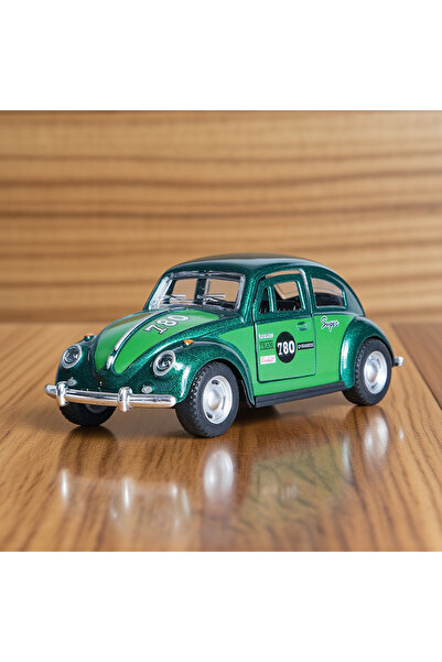 Choice Sl-1126-G 1:36 Retro Green Cute Beetle Alloy Model Car, Pull-Back Mech...