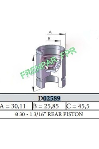 FPR Fren Kaliper Pistonu Arka Daihatsu, Mazda, Suzuki