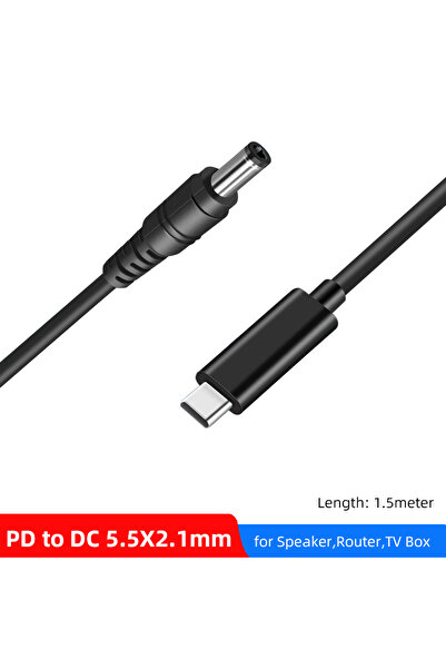 Choice 9V USB Type C PD to DC 5.5x2.1mm Power Supply Cable 9V 12V 15V 65W USB...