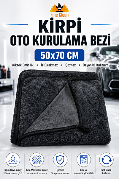 Fine Clean Microfiber Non-Marking Auto Drying Cloth, Intense Water Absorption...