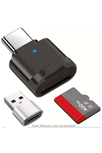 Choice black Silver Type C TF Reader With Zinc Alloy Shell, SD Card Reader wi...