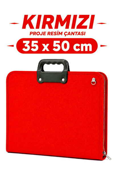 a v d a KırmızıTeknik Resim Dosya Proje Çizim Çantası 35x50cm