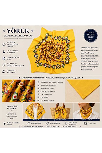 shop Yörük Çengelköy Authentic Handwritten Scarf Foulard Plain Simple