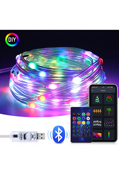 Choice 5m Garland USB 5V WS2812B Bluetooth LED String Fairy Lights Dreamcolor...