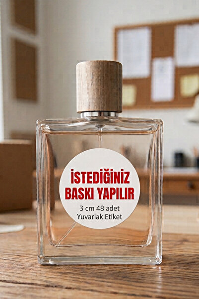 HEDİYELİKS Yuvarlak Sticker , Etiket, Yapışkanlı Kağıt 3 cm, 48 adet