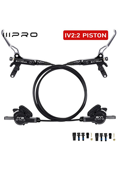 Choice BLACK Brake IIIPRO IV2 Bicycle Hydraulic Brakes Set 2 Piston Bike Hydr...