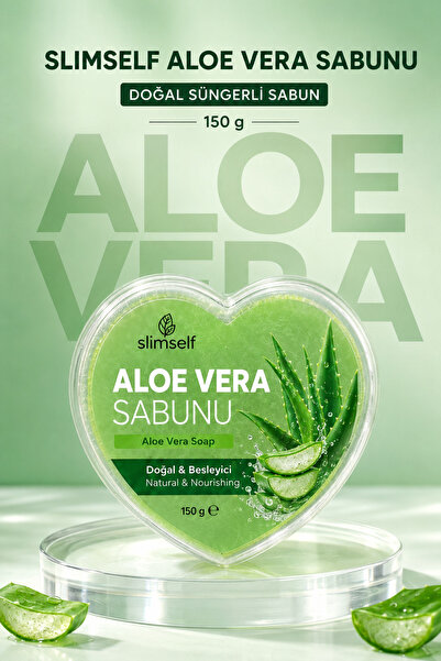 SlimSelf Aloevera Sponge Natural Soap