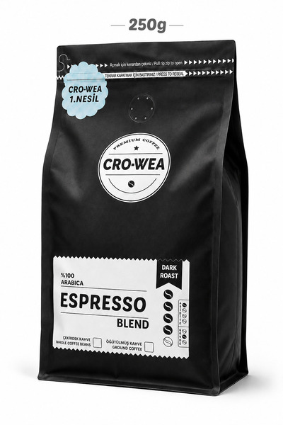 Espresso Blend Dark Roast Çekirdek Kahve 250 gr