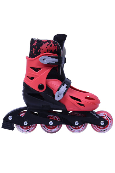 3K Ρυθμιζόμενα πατίνια inline - Κόκκινα