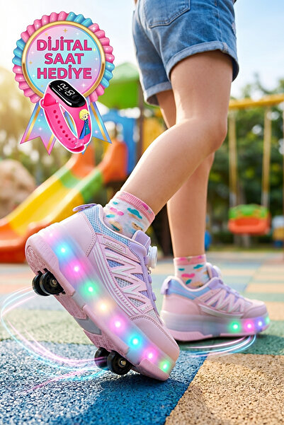 DİGGO KİDS PATENLİ IŞIKLI SPOR AYAKKABISI & TEKERLEKLİ SNEAKERS