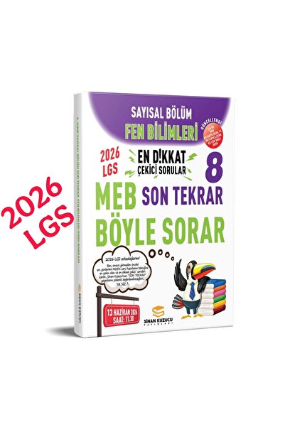 SİNAN KUZUCU YAYINLARI 2026 LGS SAYISAL BÖLÜM SON TEKRAR FEN BİLİMLERİ SORU B...