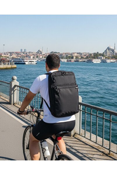 KY Dp Casual a Quality Black Multi-Compartment Water Repellent Sports Travel ...