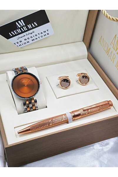 anemarman ⌚✨ طقم ساعة انيمرمان – ستانلس ستيل فاخر مع ضمان سنة