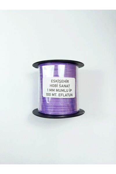 Eskişehir hobi sanat Κερωμένο κορδόνι 1 χιλιοστού, 100 μέτρων, σε χρώμα ματζέ...