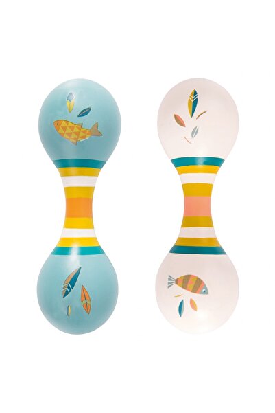 Moulin Roty Double blue maracas,