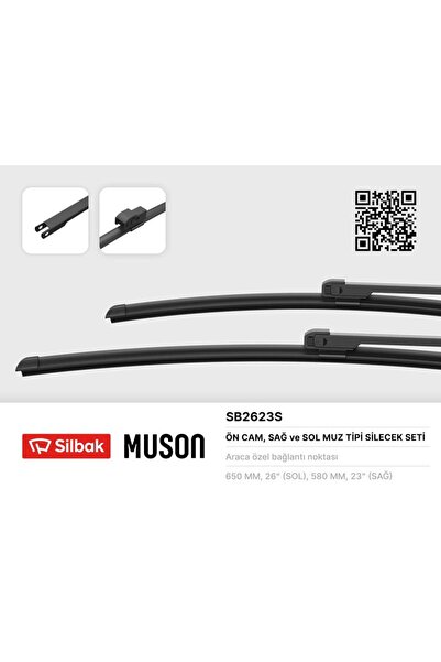 Silbak GLDISPTM SİLECEK SÜPÜRGESİ 650/580MM MUZ TİPİ BMW 5 SERISI E39 (34841)...