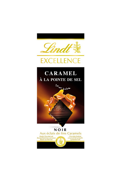 Lindt Excellence, tableta de ciocolata, neagra cu caramel, 100 g