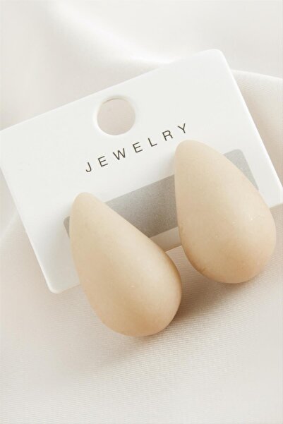ZERO LAND Gldisptm Damla Plastik (91259) Earrings-Milk Coffee