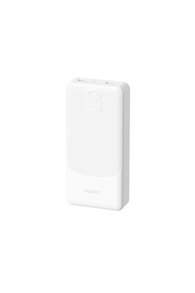 DUDAO Εξωτερική μπαταρία 10000mAh 12W, 3x USB, Powerbank k10, Λευκό