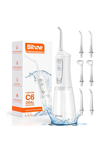 Bitvae Irigatoare bucală cu apă (BVC6) - Dimensiune mai mare de 300 ml, cu 6 ...
