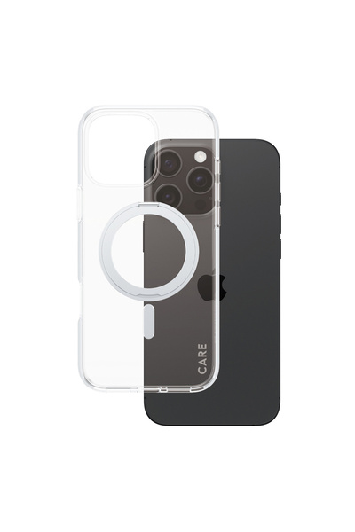 CARE by PanzerGlass® Θήκη για iPhone 16 Pro Max, CARE Feature Ασημί Βάση Στήρ...