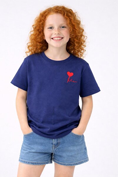 ERDEM KIDS Tricou de vară unisex din bumbac brodat supradimensionat pentru fe...