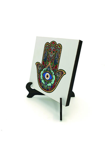 Sadrazam Χέρι της Φατίμα (με χάντρες κατά της κακούλας) Εκτυπωμένη βάση MDF 1...