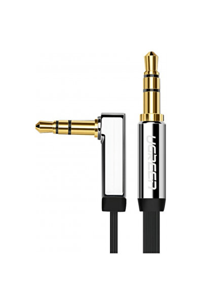 Ugreen Cablu Audio 3.5mm - 3.5mm AV119 Angled, 2m, Negru