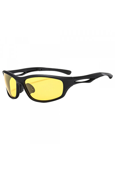 Techsuit Ochelari De Ciclism Unisex 9309, Polarizati, Negri Galbeni