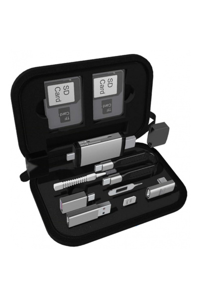 ONSG Cititor de carduri USB/ USB-C OmniLink Pro-002 Travel, 7 în 1, Gri