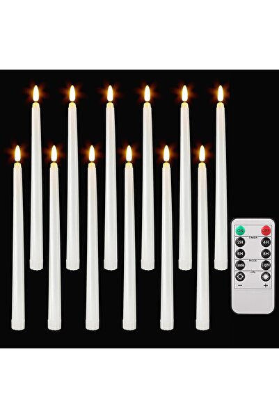 Other Συσκευασία 12 τεμαχίων Τρεμοπαίζοντα Κωνικά Κεριά LED με Λειτουργία Χρο...