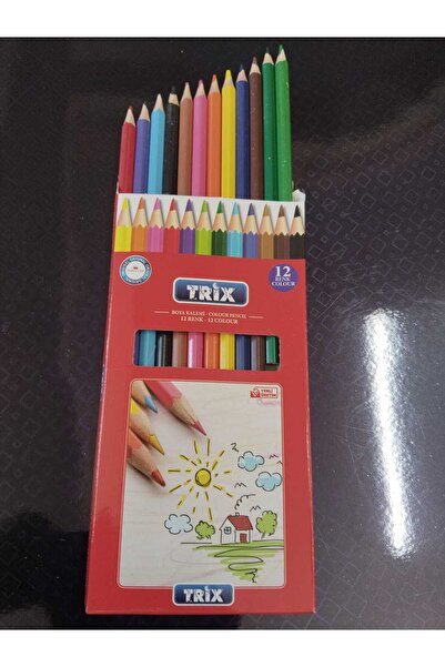 12 Renkli Kuru Boya Kalemi