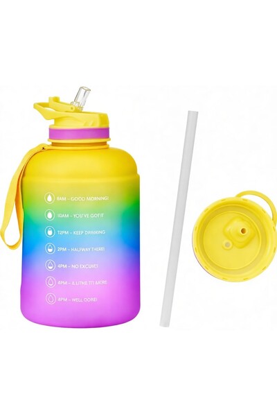 Generic 2.2L Kuchi Water Bottle (Bt_48) Gallon Water Bottle with Straw & Moti...