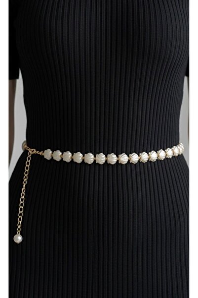 Kemerix Γυναικεία ζώνη με λεπτομέρειες σε σχήμα μύδι, εισαγόμενη, με αλυσίδα,...