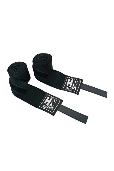 hn sport 5 m. X 2 Adet Boks Bandajı Siyah El Bandajı Kick Boks Muay Thai Wush...